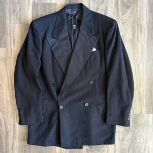 Vintage After Six Rudofker Tuxedo Jacket Mens Size 42R Black Two Button